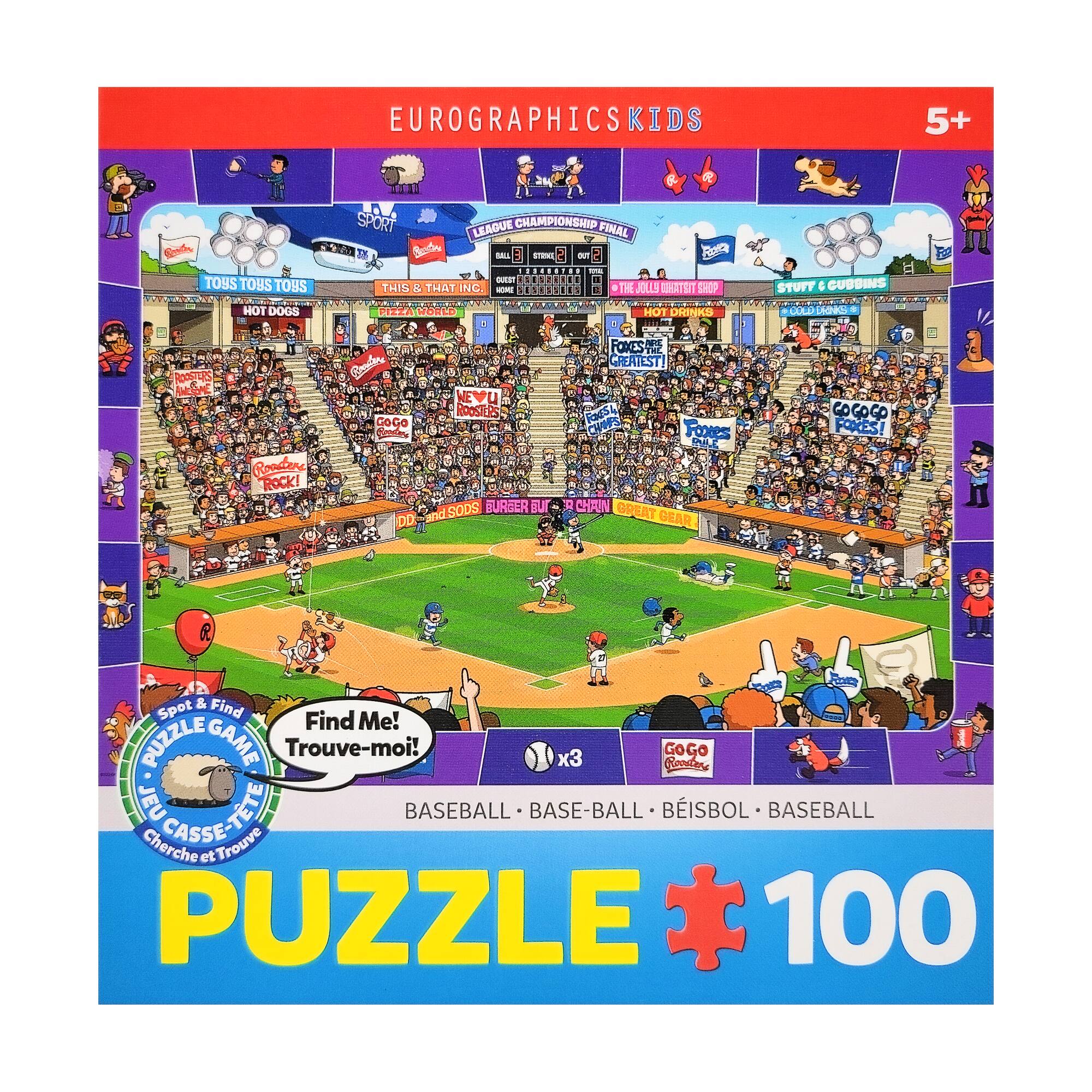 Spot & Find Puzzle Game - Baseball: 100 Pcs